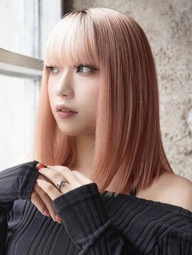 カライングドゥ(ing deux) 大人可愛い20代30代40代黒髪前下がりひし形小顔ボブ