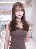 韓国レイヤー顔周りカット透明感カラー髪質改善艶髪シースルー