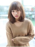 似合わせ大人ガーリーダークアッシュミディアムレイヤーカット