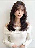 抜け感レイヤーロング