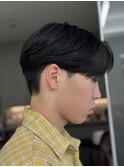 朝5分で決まるセンターパート×ニュアンスパーマ