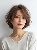 白髪ぼかしショート似合わせカット30代40代50代60代