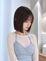 フォト 新宿三丁目(foto) 髪質改善縮毛矯正地毛風ストレート切りっぱなしボブ