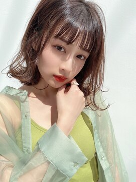 アナ ラーナ(Anna Lanna) 【フェザーバング】小顔カット韓国風ボブミディ【奥村】表参道