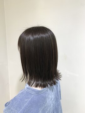 アズール 草加(azule) 切りっぱなしボブ/ダークブラウン