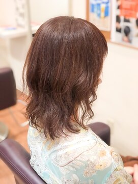 ティエス ジール 成瀬店(TS ZEAL) ふんわりパーマ＋シークレットハイライト