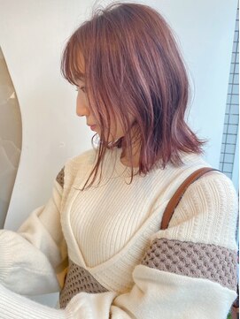 モリオ フロム ロンドン 大宮2号店(morio from London) 【なかじま ひびき】ピンクアッシュ×ハイライト