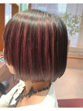 エン バイ ヘアーリーフ 西田辺店(EN by Hair Leafy) インナーカラー/バイオレットカラー/ハイライト/ハイトーン