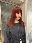 オレンジブラウン/顔まわりカット