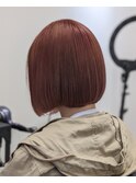 ピンクベージュ/ボブスタイル