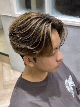 レイズ ルーツ 名古屋 名駅店(RAYS ROOTS) ニュアンスナチュラルメンズバレイヤージュセンターパート名古屋