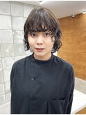 オリーブカラー オリーブベージュカラー パーマ ボブパーマ