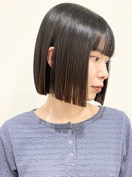 モリオフロムロンドン 松戸店(Morio from London) 【モリオ松戸　石山】黒髪ストレートボブ切りっぱなしボブ
