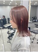 艶髪外ハネピンクベージュ
