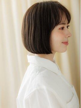 カバーヘア ブリス 上尾西口店(COVER HAIR bliss) 似合わせカットシースルーバング艶感前下がりボブZ上尾30代40代