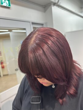 ヴェルダ 池袋店(verda) ブリーチなしダブルカラー ラベンダーボルドー