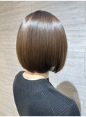 20代、30代、40代、髪質改善カラーで艶々ボブ
