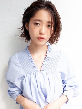 ラフィス ヘアー ロブ 福山駅家店(La fith hair lov.) 【La fith】 暖色系カラー×ナチュラルボブスタイル