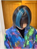 デザインカラー　ウルフカット　レイヤー　ブリーチ