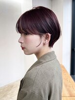 アイティーバイアルバム 八王子店(IT by ALBUM)&nbsp;暗めカラー韓国ヘア前髪カットボブグレージュ_F40428