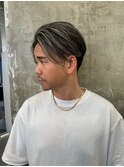 韓国マッシュセンターパートツーブロックメンズハイライトウルフ