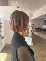 コワファースト 別府 ハイトーン☆ベビーピンク×ショートボブ【別府大分美容室】