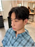 men's/アクティブショート/センターパート/韓国メンズヘア/千葉