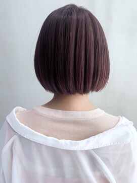 アルバム 銀座(ALBUM GINZA) レイヤーカットボブ_ハイライトカラーオリーブカラー_ba304853