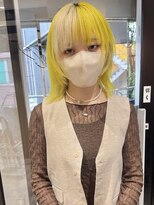 ラミエバイメルト 下北沢(lamie by melt)&nbsp;村上/デザインカラー 顔まわりレイヤー イエロー ベージュ