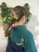 ロカット サロン(Roquat Salon)&nbsp;袴着付けとヘアセット【ヘアアレンジ/立川/立川/袴着付け/立川】