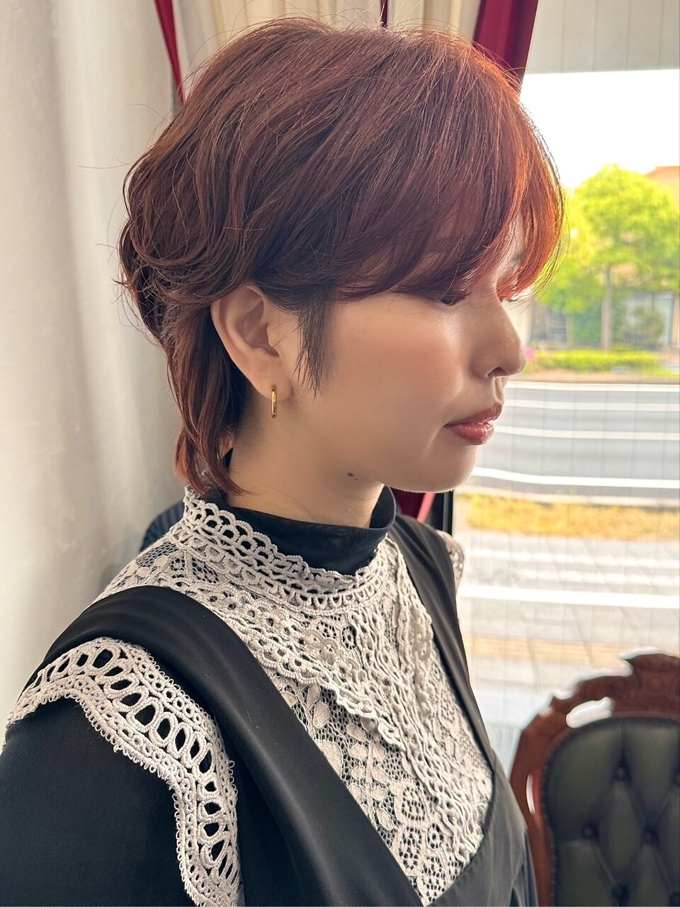 ソフトウルフ/ウェーブショート/ディープレッド：L208440490｜ナービス