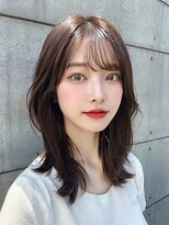 キートス(kiitos) 大人女性ワンカールレイヤー美髪エアリーセミディピンクブラウン