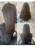 カットカラー髪質改善縮毛矯正トリートメント￥25500