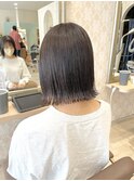 切りっぱなしボブ×グレージュ♪