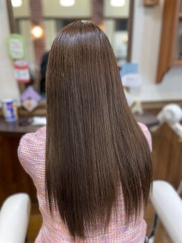 グランド ビューティー ビーズ 緑店(Grand Beauty B's)の写真/【緑区/相生山駅】毛先までしなやかストレート！乾かすだけでまとまる自然な艶髪♪潤いも長持ち◎