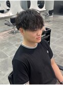 マッシュ/アッシュブラック／シャドウパーマ/山本うらら