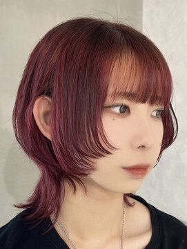 アドネ プライム(adne prime) ワインレッド/ウルフカット/ウルフレイヤー/