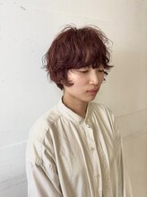 ローカル 水道橋(Local) オレンジブラウン×ニュアンスパーマショート