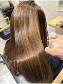 丸型◎髪質改善カラーで作るアッシュベージュ[稲毛駅/白髪染め]