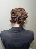 ヘアセット/カチモリ/結婚式/ヘアアレンジ_暗めカラー