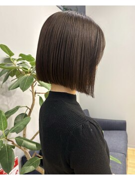 ジアン バイ ミルボン NU茶屋町+(GIEN by milbon) 切りっぱなしボブ /ボブ /縮毛矯正 /ストレート