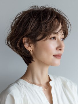 ビフィーノ リルネ(Bifino Rilune) クラゲヘアー/小顔/ココアベージュ/オリーブグレー/川西