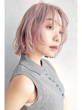 シャルムバイルーチェココ(CHARME by Lu'ce coco) 透明感ピンクでつくる柔らかボブ