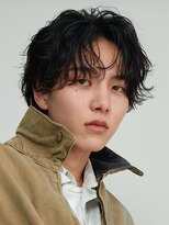 フィフス 大分(fifth)&nbsp;大分シャドウパーマメンズカットラウンドマッシュセンターパート