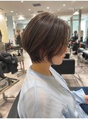 分け目が気になる!40代50代分け目ぼかしショート西