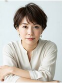 川越/ショート/ボブ/ハイライト/白髪ぼかし/白髪染め
