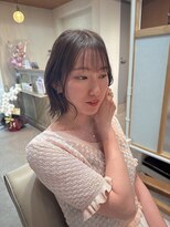 リノ(LINO)&nbsp;ボブ　ブリーチなしミルクティーカラー　新田辺　美容室