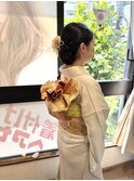 振袖着付けヘアセット 