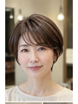 ハピエル ヘアークルー(HAPPYEL hair crew) 40代襟足すっきり美人ショート