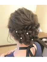アリーナ 緑が丘店(arena) 編み込みパールパーティーアレンジ♪